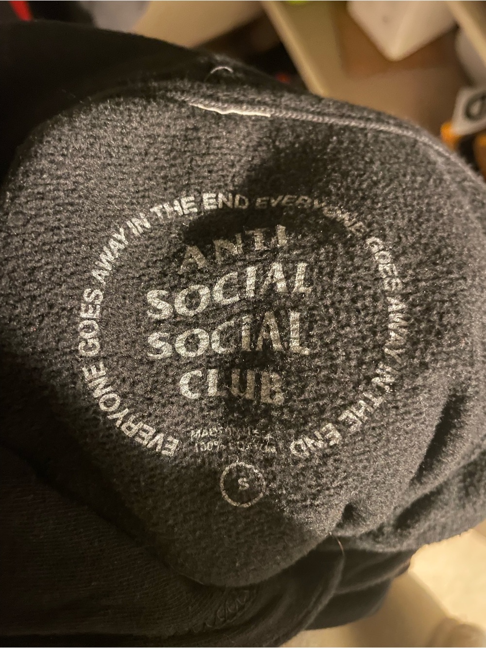 Anti Social Social Club Black Hoodie with Circular Logo Print